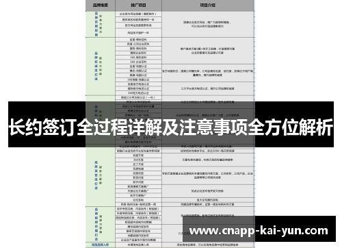长约签订全过程详解及注意事项全方位解析 长约签订全过程详解及注意事项全方位解析